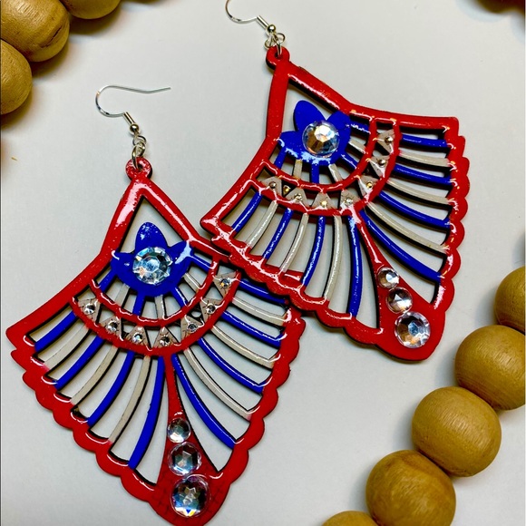July 4th earrings - Picture 1 of 1